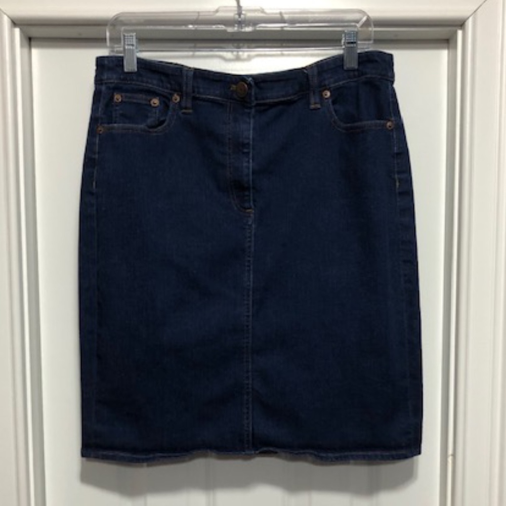 J.Crew Indigo Denim Pencil Skirt